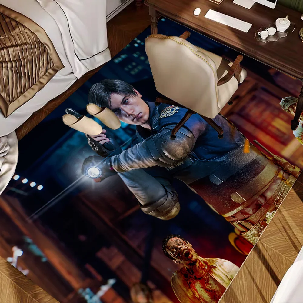 R-Resident Evil Games Game Room Mats Retro Multiple Choice Living Room Kitchen Rug Non-Slip Welcome Rug