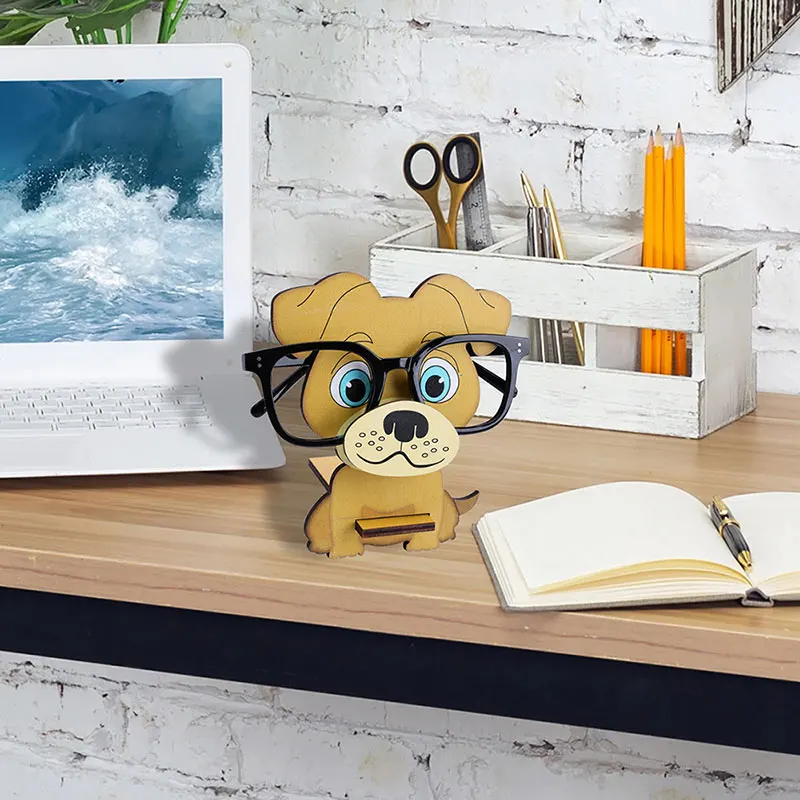 Cute Animal Sunglass Display Racks 3D Dog Glasses Rack Shelf Eyeglasses Show Stand Jewelry Storage Holders Racks