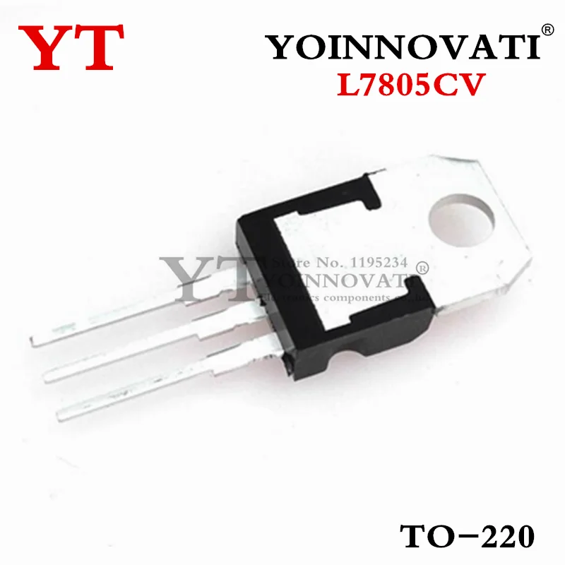 100PCS L7805CV 7805 L7805 TO220 +5V 1.5A POSITIVE VOLTAGE REGULATORS Best quality