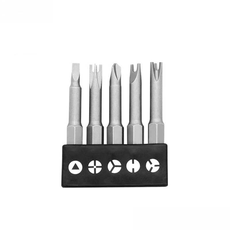 5PCS Special Screwdriver Bit Set Triangle Y Shape U Type Fork Bit with Optional Self Lock Ratchet Screwdriver