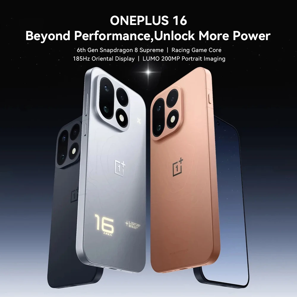 OnePlus 16 Chinese Version 5G Smartphone 6.78"185Hz AMOLED 9000mAh Battery 100W SUPERVOOC Snapdragon 8 Elite Extreme Gen 6 IP69K