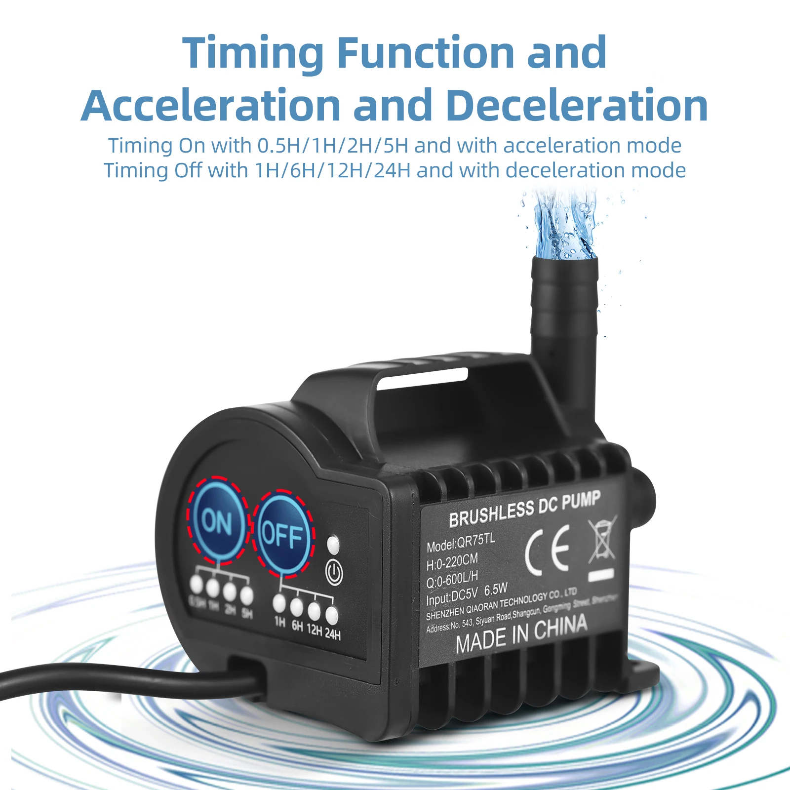 5V 5V Mini USB Water Pump with 4 Gear On/Off Timing Acceleration and Deceleration Function for Tank Pond Aquarium Pet Drinking - Aliexpress Deal