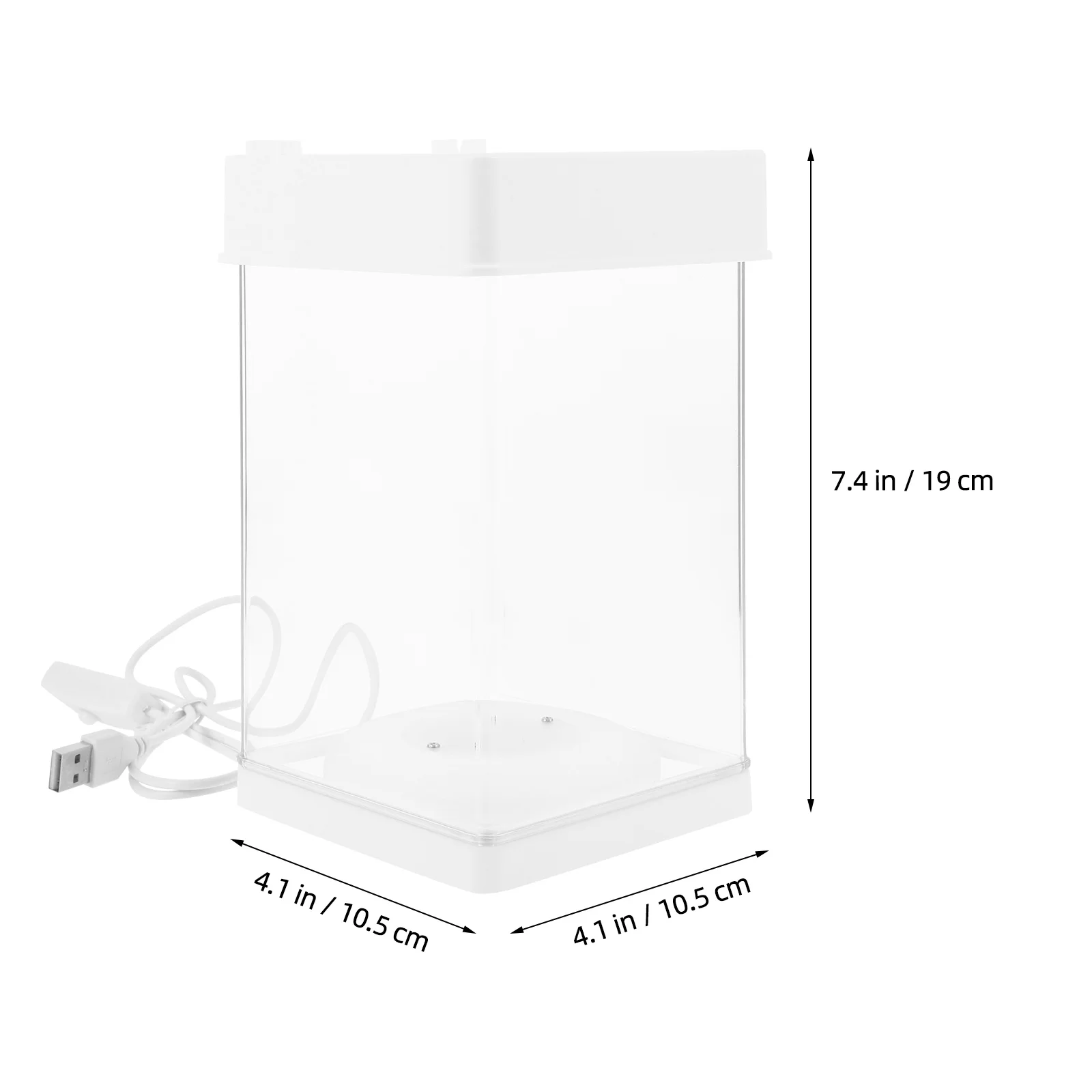 

Plastic Clear Aquarium Small Desktop Fish Tank with Light for Home Decor Aquarium Fish Tank Plastic Goldfish Bowl