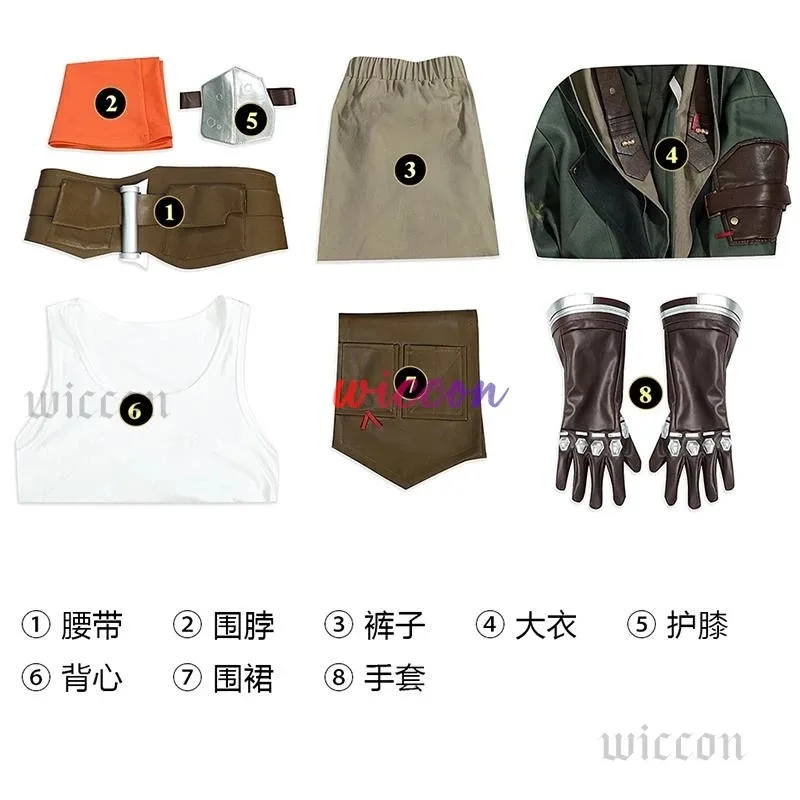 

Ekko Cosplay Cpstume LOL Arcane Season 2 Cosplay Costume Mask Handsome Jacket Vest Coat Gloves Uniform Halloween Party Set FGH58