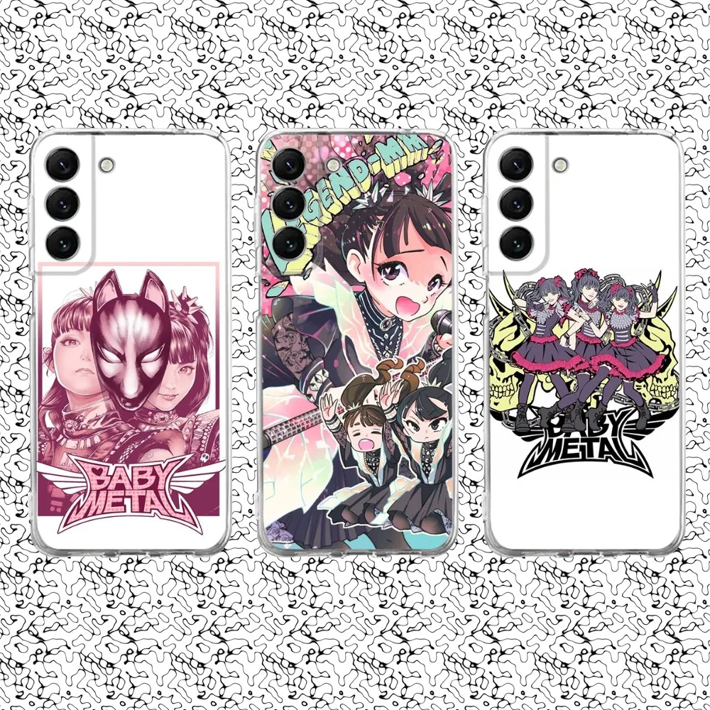 Rock Band B-BABYMETAL Phone Case Silicone For Samsung S30,S23,21,22,20 Ultra,S20 FE lite,S10,9,PIus Note20ultra Cover Clear