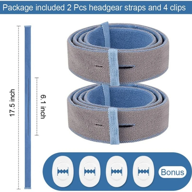 CPAP Straps for ResMed AirFit P10 Nasal Pillow Headband Replacement Accessories Headgears and Clips Without Mask Durable