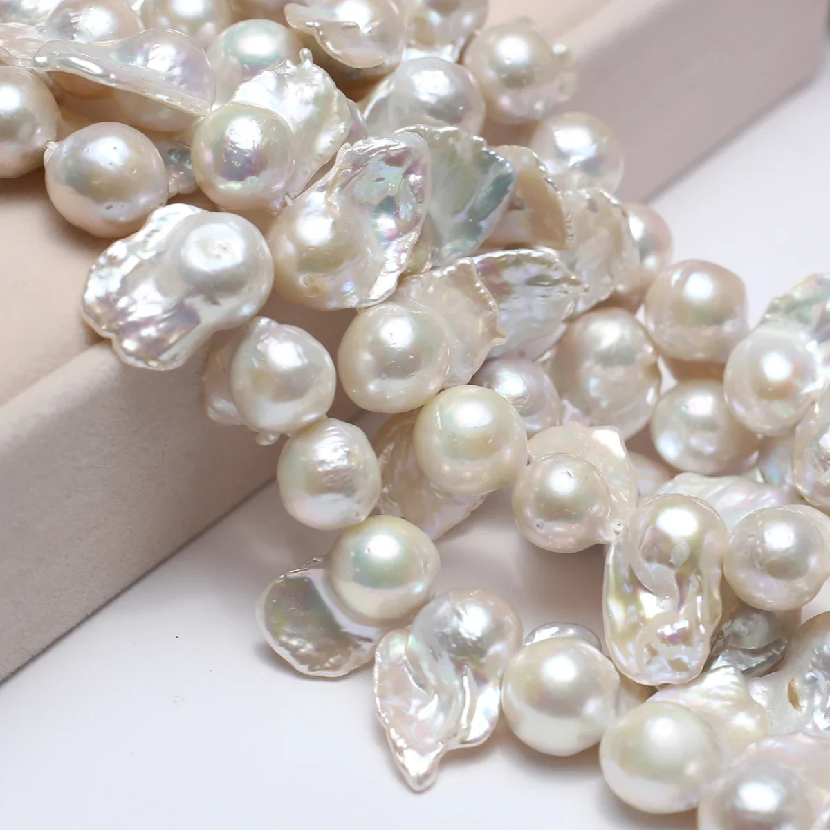 

15-23mm6A Premium Quality Natural Freshwater Baroque Fishtail White Pearl Bead GiftJewelry MakeDIY Necklace Bracelet Accessories