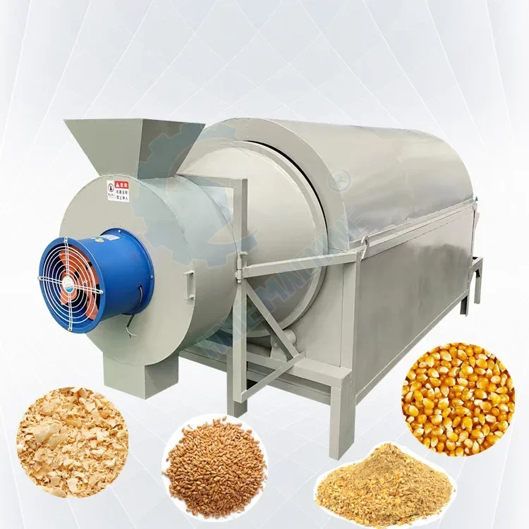 Fertilizer Coffee Bean Mechanical Wooden Chip Dry Equipment Tumbler Slag Silo Grain Dryer Machine