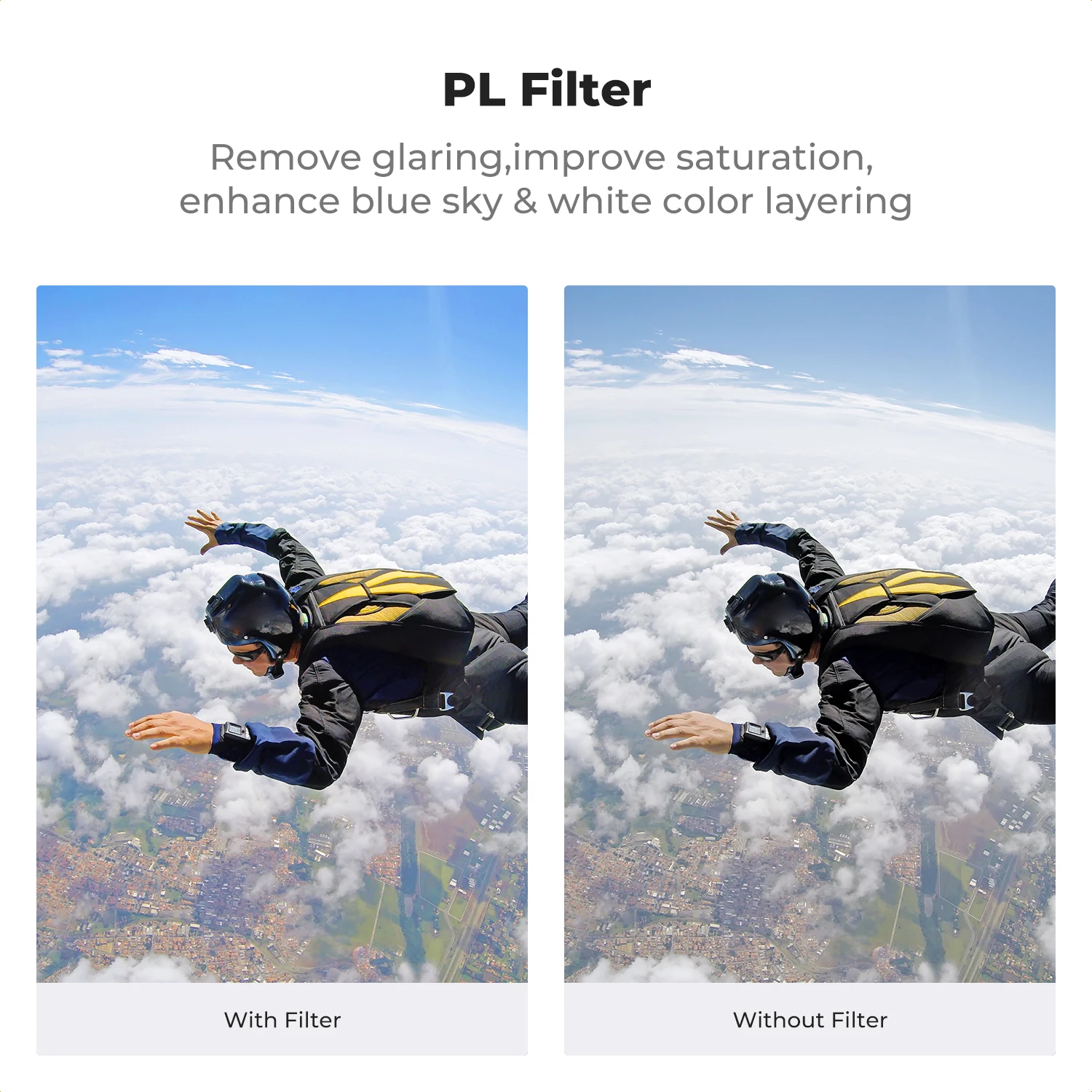 K&F CONCEPT Filtry PL ND8 ND16 ND32 ND64 ND128 z mocowaniem na śrubę do Insta360 Ace Pro 2, akcesoria do kamer sportowych z polaryzacją — zdjęcie produktu 4