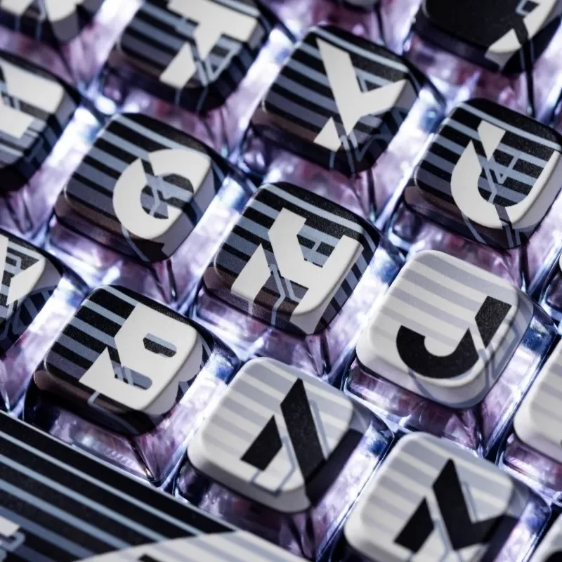 Teclas de teclado mecánico PBT, ASA/Cherry, transmisión de luz de altura, 130 teclas, pudín de sublimación, accesorios para jugadores