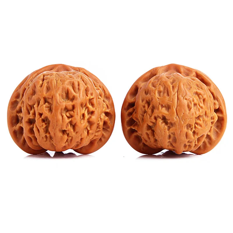 

Wenwan Walnuts Kirin Pattern XL Officer Cap Lionhead Natural Well Matched Pair 50-56mm Hand Exercise Massage Collectible for Men