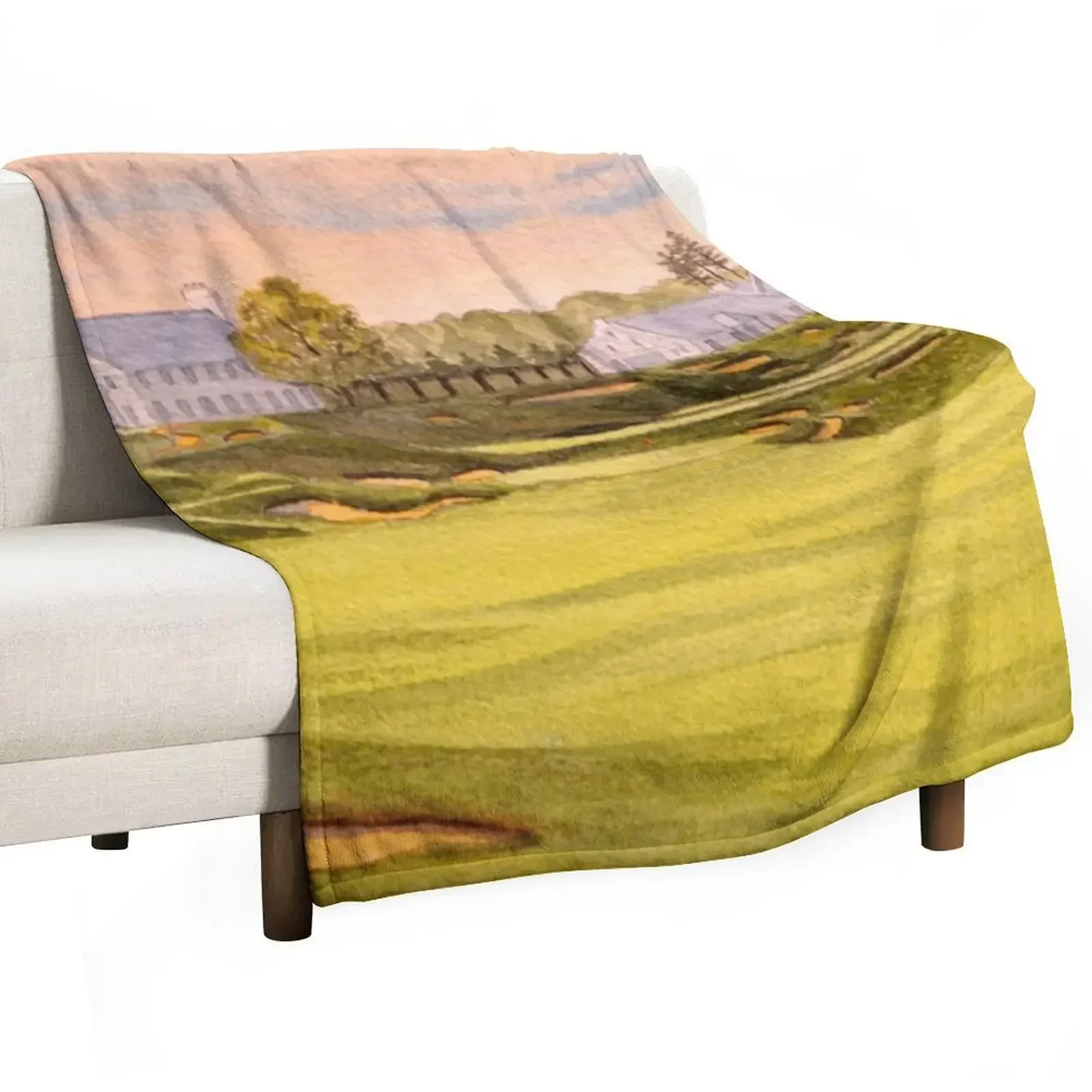 Whistling Straits Golf Course 9th And 18th Greens Throw Blanket Bed linens Extra Large Throw Blankets