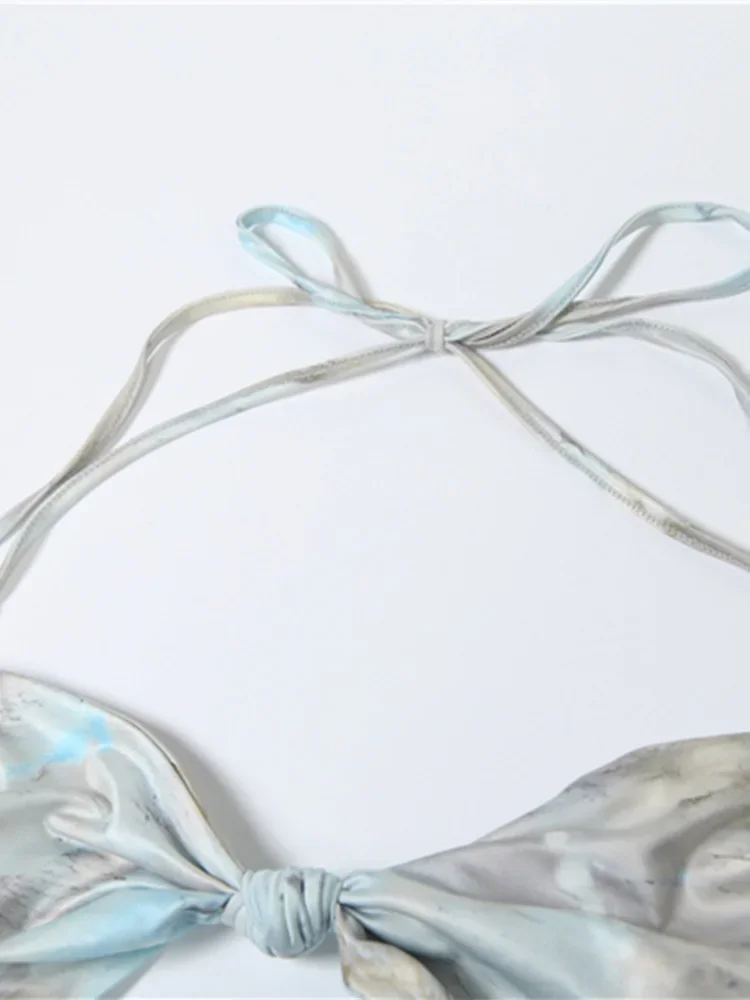 UETEEY 2025 nuevo vestido playero de verano Sexy Hottie cuello en V sin mangas sin espalda vestido ajustado moda vestido de playa con cordones