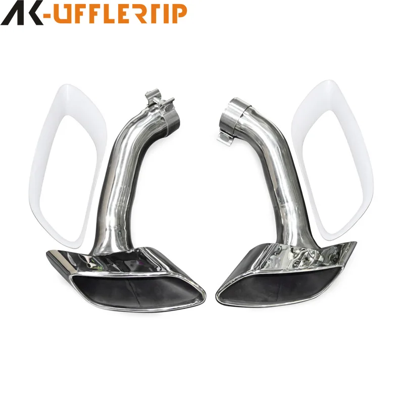 

Suitable for 08 to 13 BMW X6E71 modified square stainless steel black carbon fiber tail throat exhaust pipe