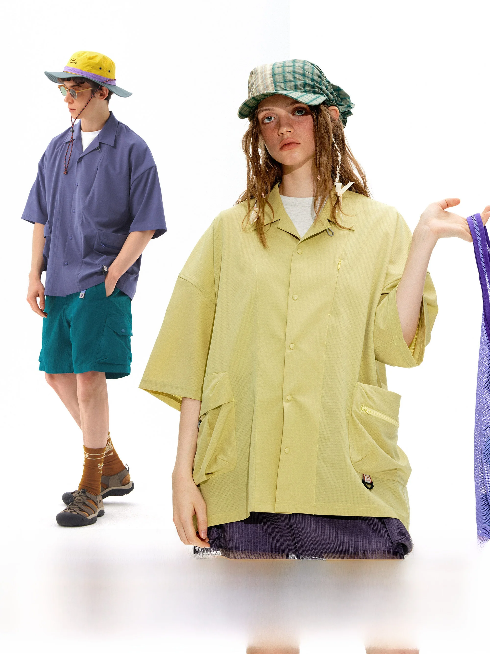 

Nome Men's Outdoor Cam Workwear ort Sve Loose irt Jaet Breathable Polyester Fiber Summer Faion Youth