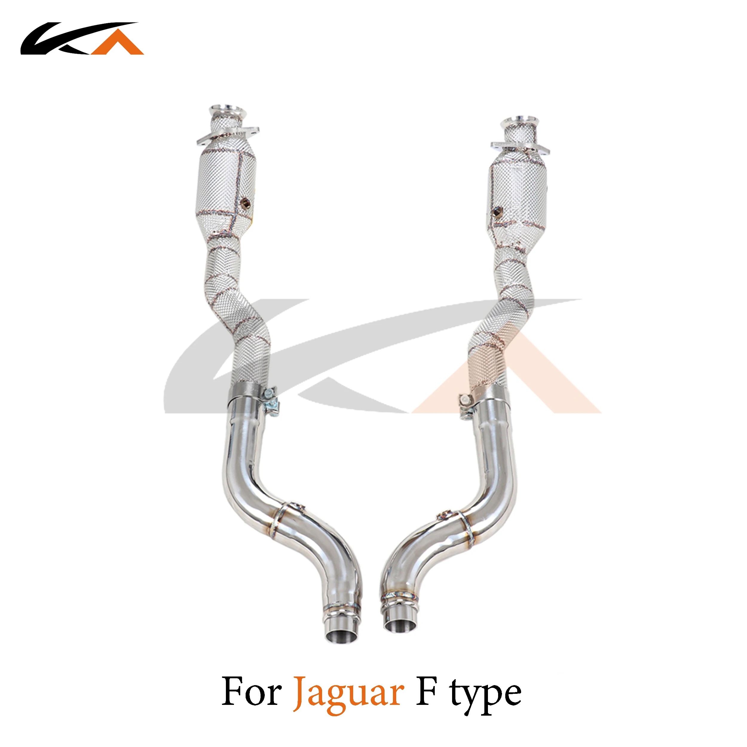 

KA Tuning exhaust system header stainless downpipe for Jaguar F-type 3.0 axle pipe catalysis heat shield