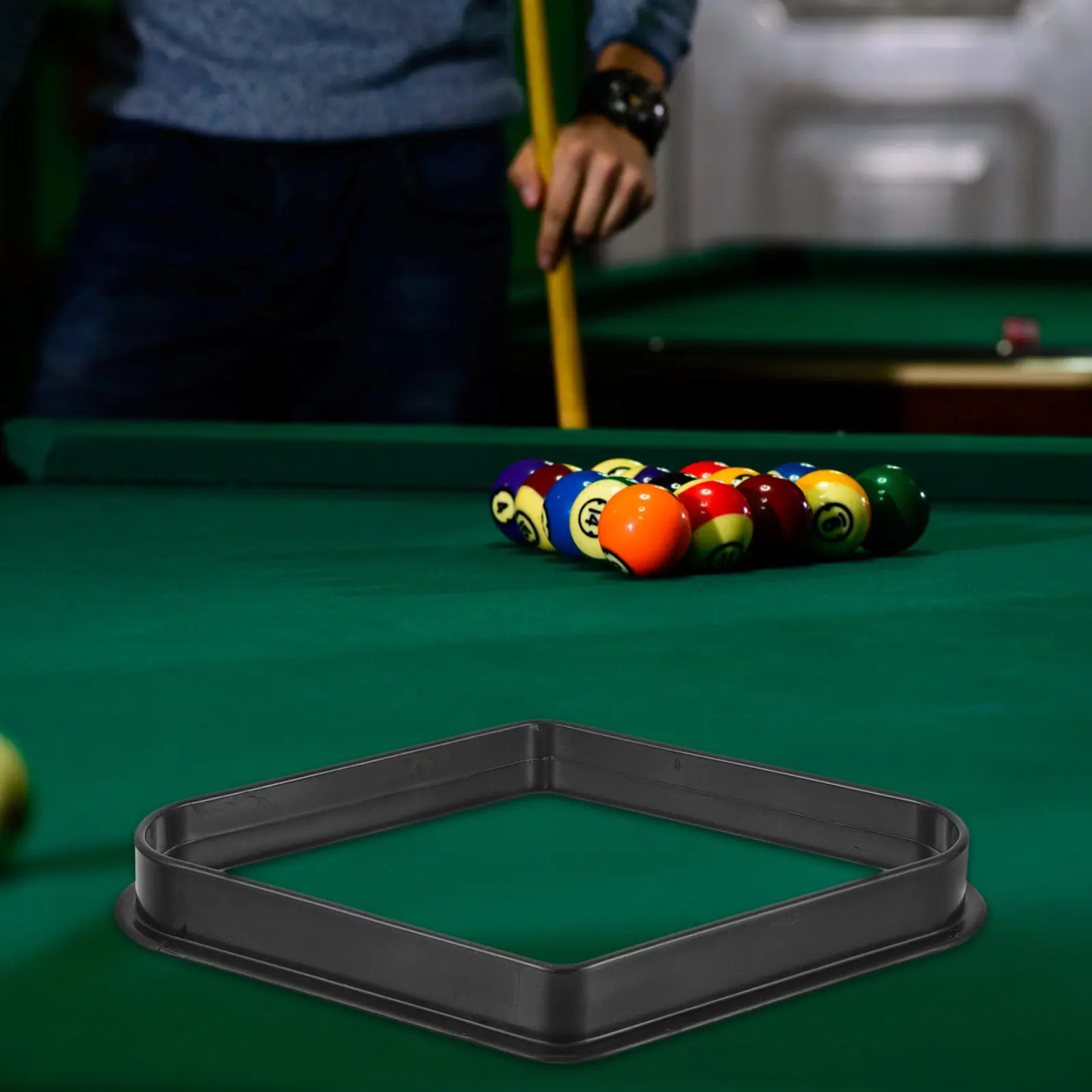

2Pcs Billiard Ball Rack Sturdy Plastic Pool Table Accessory 9-Ball Frame Organizer for Home Club Party