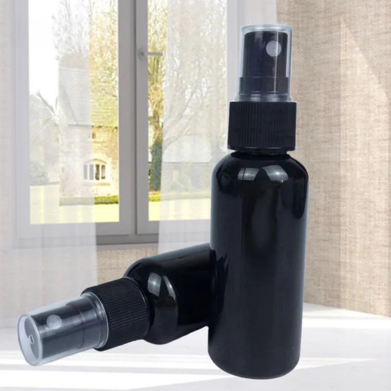

30ml 50ml 100ml Plastic Spray Bottle Pet Black Fine Sprayer Bottle Lotion Alcohol Storage Container