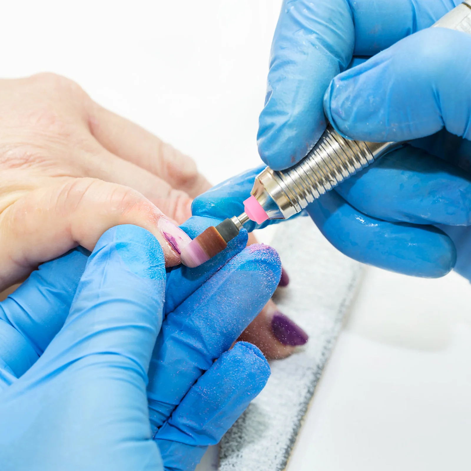 10Pcs Nail Art Tools Dust Covers Protective Caps Dustproof Nail Polishing Machine Heads Manicure Tool Protective Caps