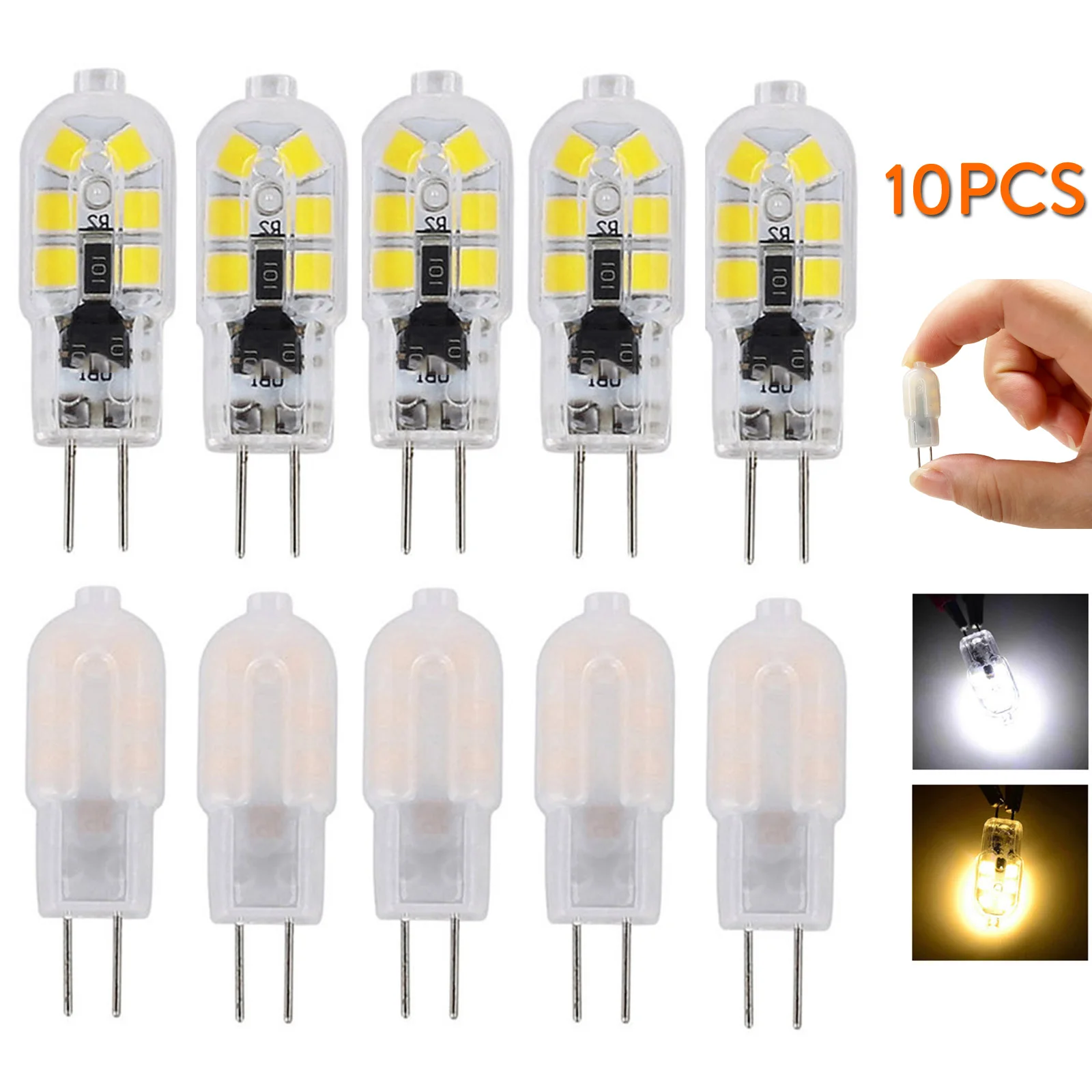 

10Pcs Mini G4 LED Light Bulbs 12V 220V 3W 2835 SMD Spotlight Lamp For Home Chandelier Decoration Replace 20w Halogen Lighting