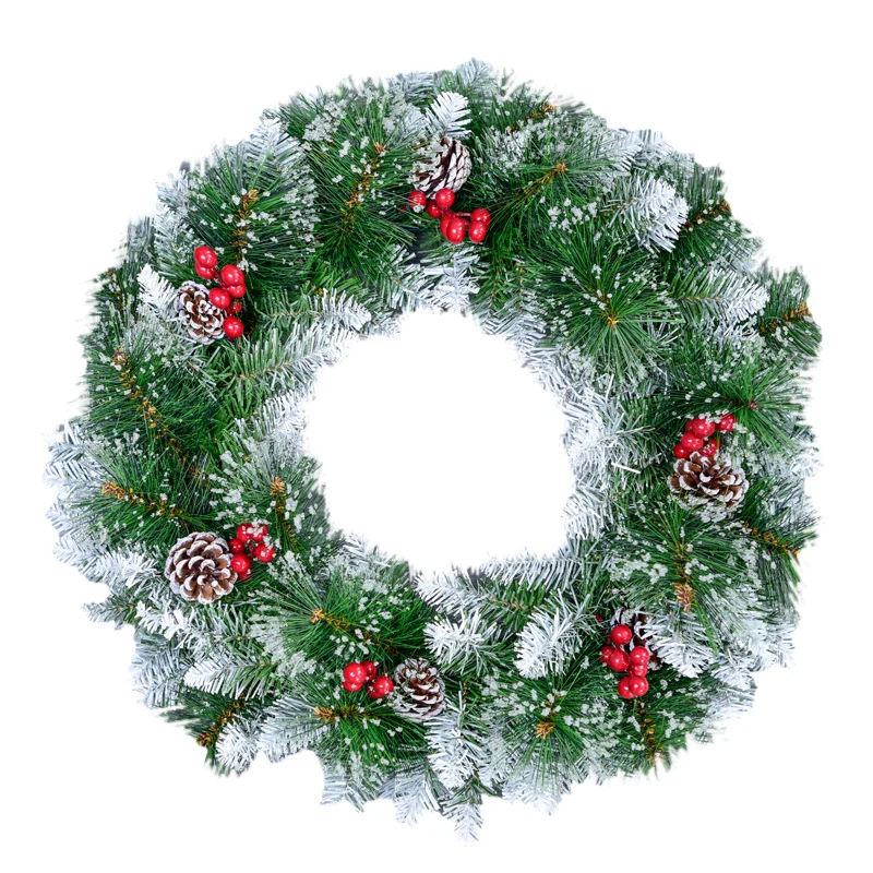 

*2020 new crafts supplies PVC christmas tree ornaments hanging christmas wreath decorative