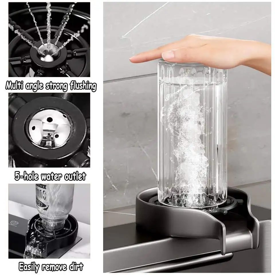 304 Stainless Steel Waterfall Pull-Out Faucet Large Single Slot Kitchen Sink Manual Vegetable Wash Basin