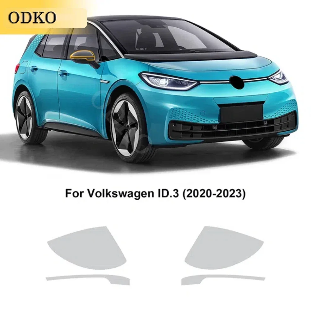 

Для Volkswagen VW ID.3 2020 2021 2022 2023 ТПУ пленка для фар заднего вида предварительно вырезанная защитная пленка для столба A B прозрачная PPF