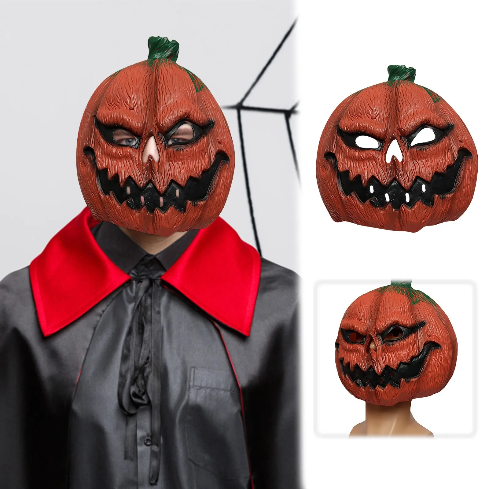 

Halloween Mask Pumpkin Head Mask Halloween Costume Party Props Latex Headwear Party Decorating Party Props Pumpkin Headgear