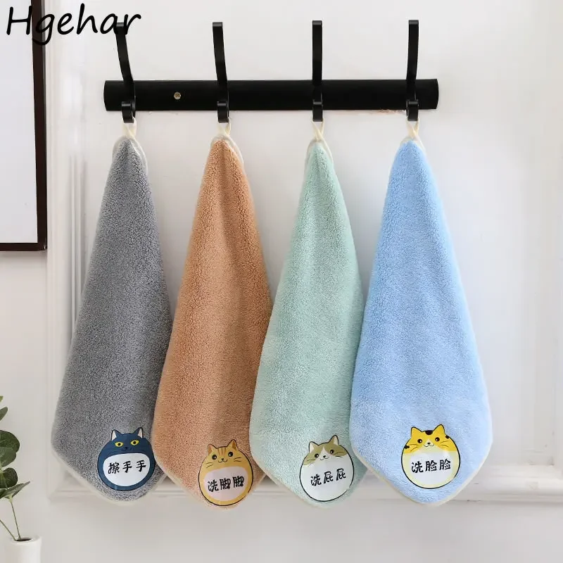 Skin-friendly Soft Household Hand Towels Mini 30x30cm Washcloth Simple Portable Durable Absorbent Wipe Toallas Cartoon Towel New