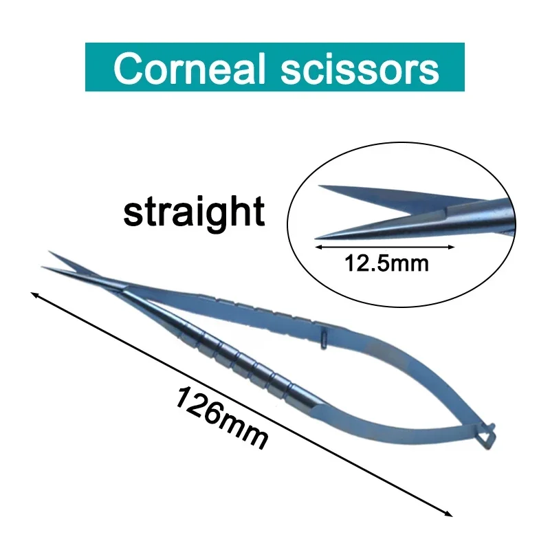 1pcs Ophthalmics Corneals Scissors Needles Holders Curveds Straight Head Ophthalmics Instruments Titaniums Alloy