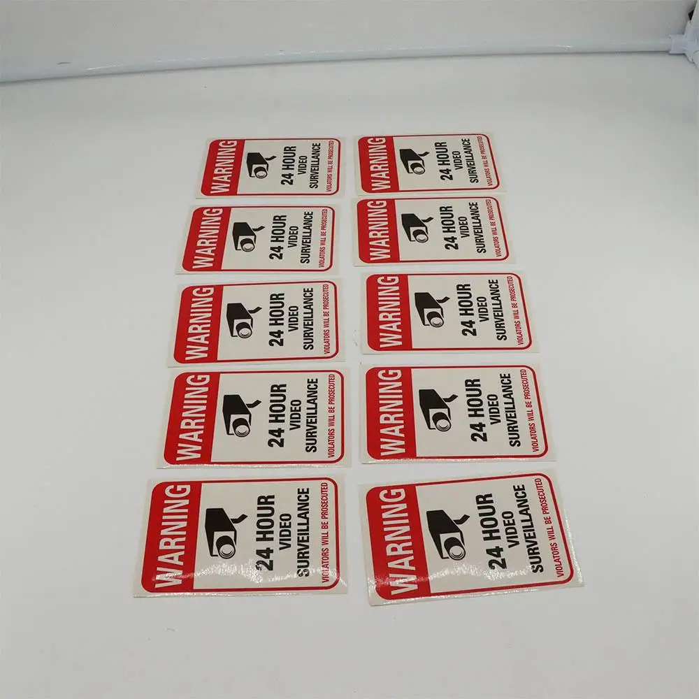 

Practical Security Camera Sign 24 Hour Monitor Camera Warning Sticker Warning Signs Decals Stickers
