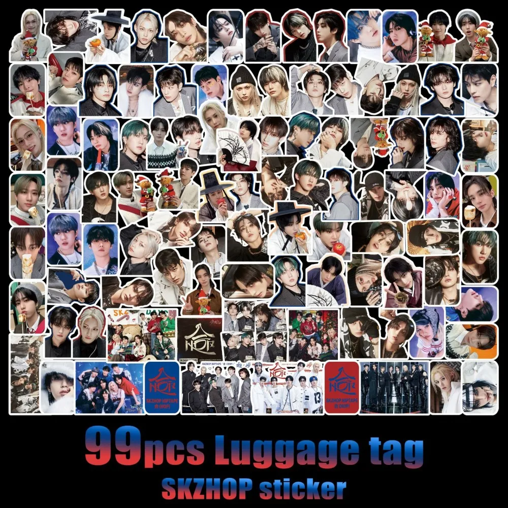99 шт., новинка KPOP, уличный детский альбом SKZOO KARMA, корейская поп-музыка, звездный багажный рюкзак, наклейки с граффити, праздничный подарок