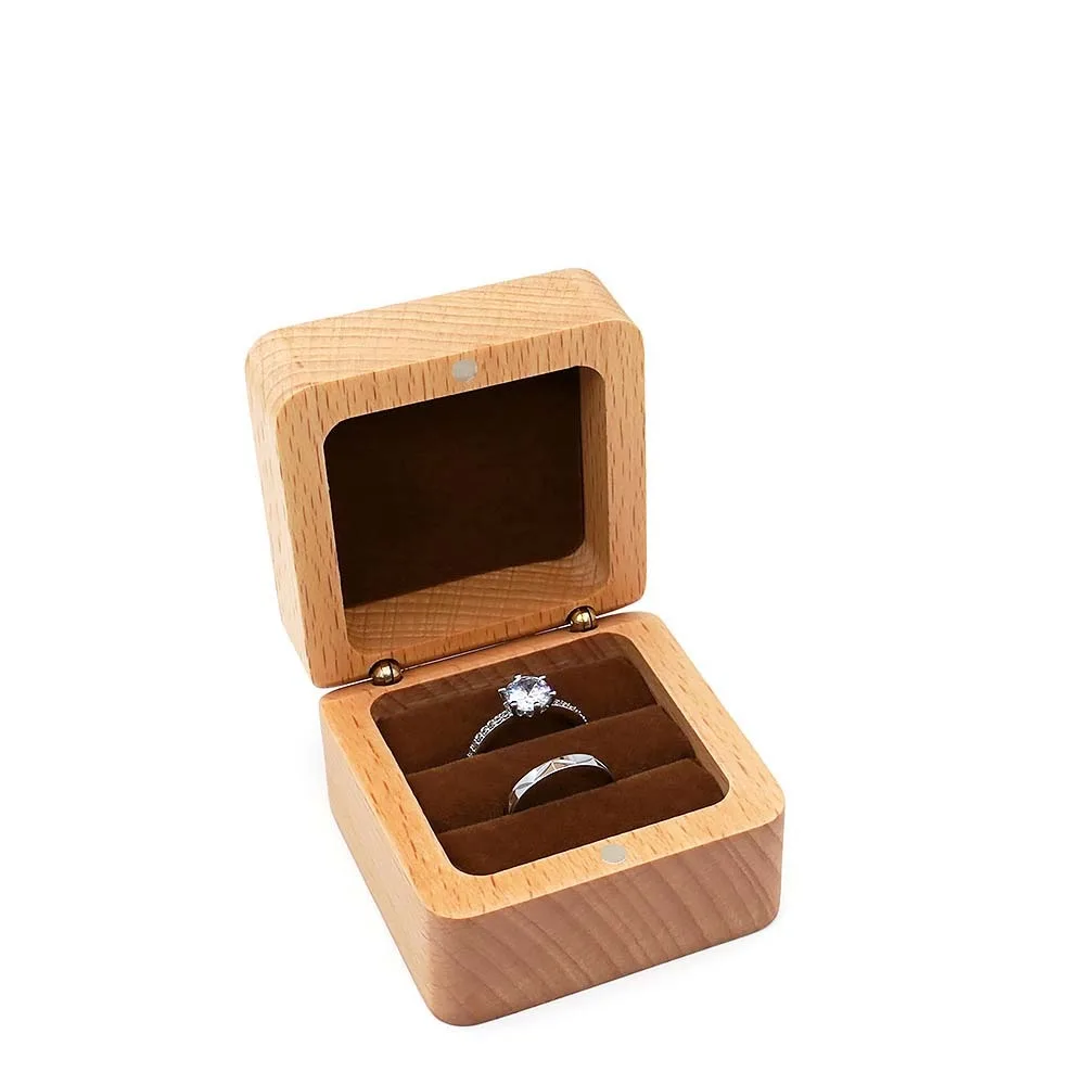 

Бархатная деревянная коробка для колец Изысканный чехол-гвоздик для ушей Лоток для демонстрации сережек Органайзер для ювелирных изделий Ретро-держатель для колец и сережек для дома