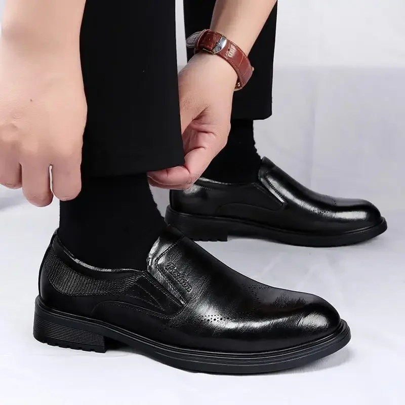 Men Patent Leather Dress Business Office Oxford Casual Wedding Male Derby Dress Shoes