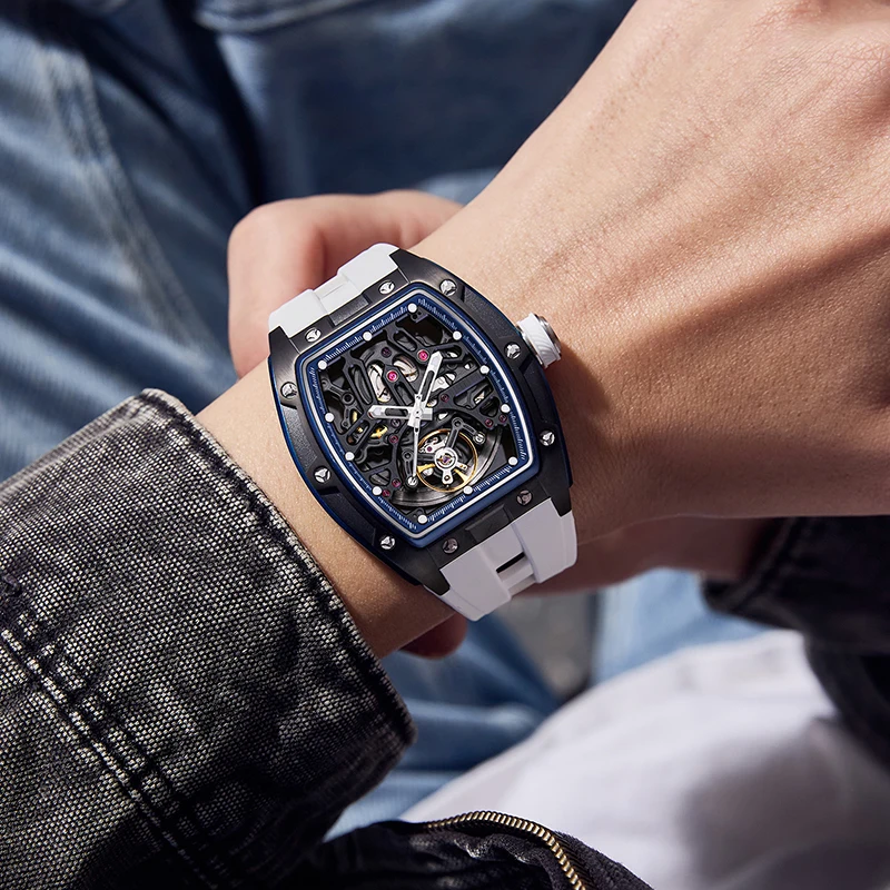 Mechanical Watch 2026 Luminous Transparent Steel Case Tourbillon Automatic Luxury Skeleton Dial Wholesale