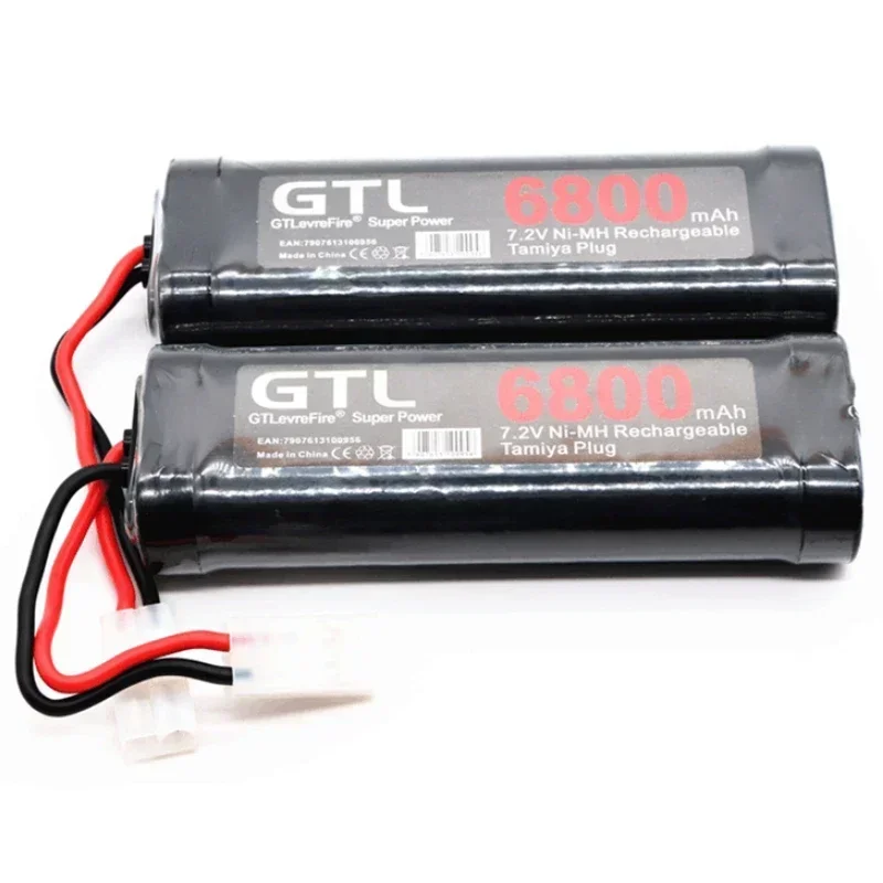 100% original 7.2v bateria 6800mah nimh baterias pacote para rc carro caminhão buggy barco tanque ni-mh baterias cinza ceia potência