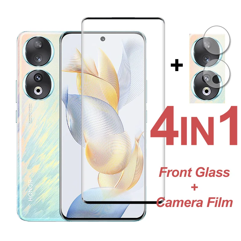 

Защитное стекло для Honor 90, защитная пленка для экрана, полное покрытие, закаленное стекло, пленка для объектива камеры телефона Honor 90 Pro 100 80 70 Pro Plus