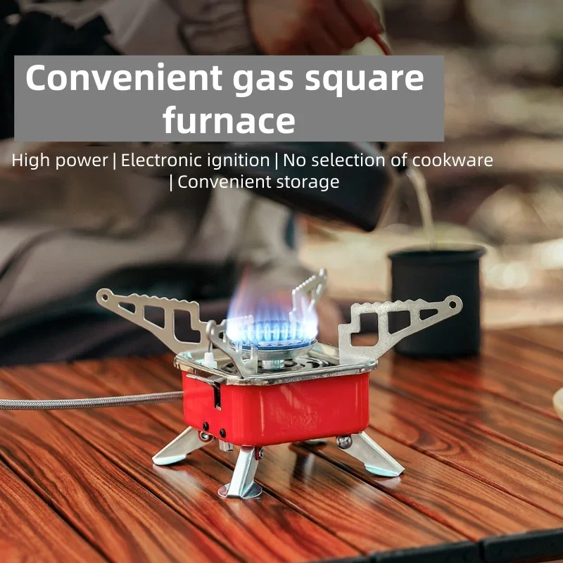 

Portable Burner Camping Foldable Windproof Outdoor Gas Tank Stove for Backpacking Camping Hiking Picnic Camping Burner BBQ Grill