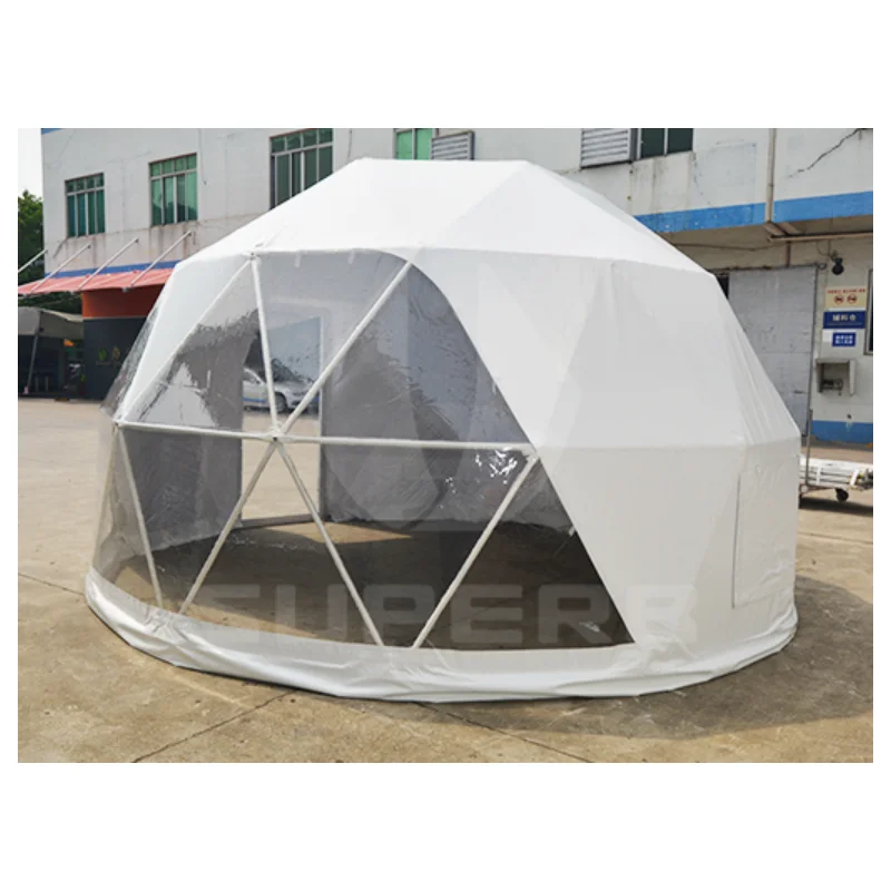 Winter Used Outdoor Waterproof Four Season Geodesic Dome Glamping Tent Camping House Tents For Sale