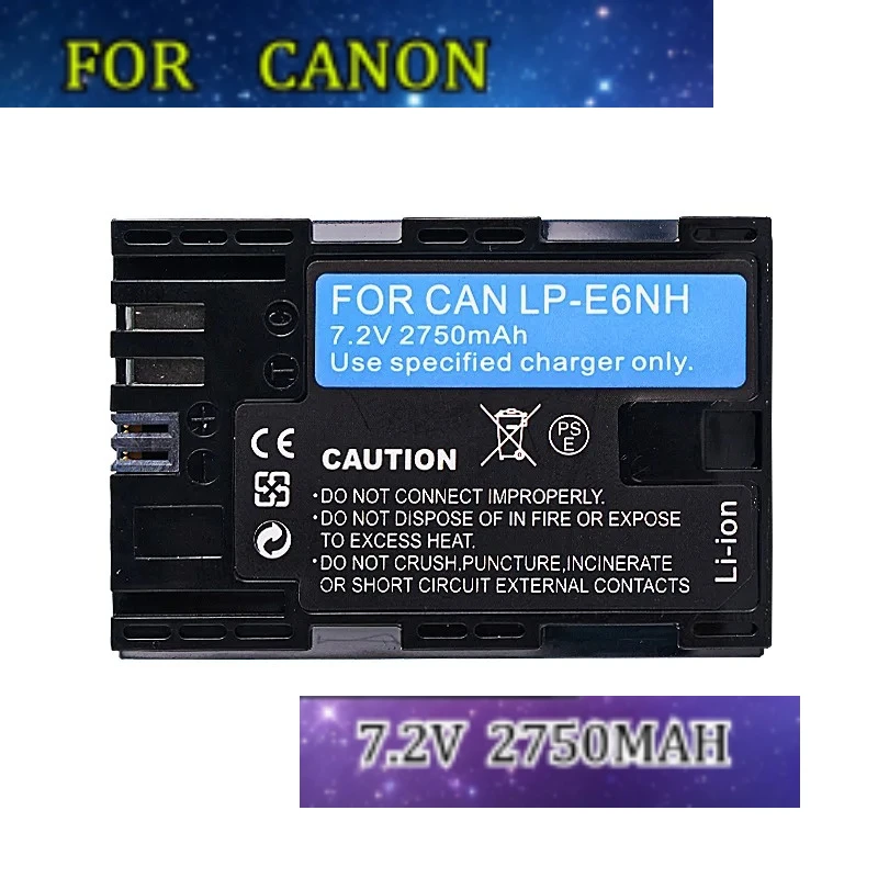 2.7AhDigital Camera Battery Long Lasting LP-E6 LP-E6NH Replacement Battery Compatible for Canon EOS 80D 90D 5D3 5D4 6D2 7D R5 R6