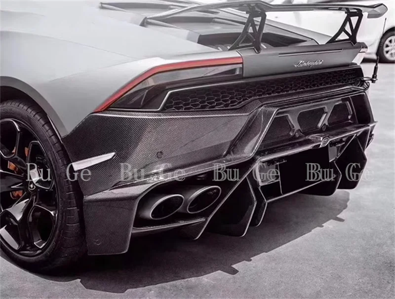 

V-образный кованый задний бампер из углеродного волокна, комплект диффузора для Lamborghini Huracan LP610 LP580 LP640 2014