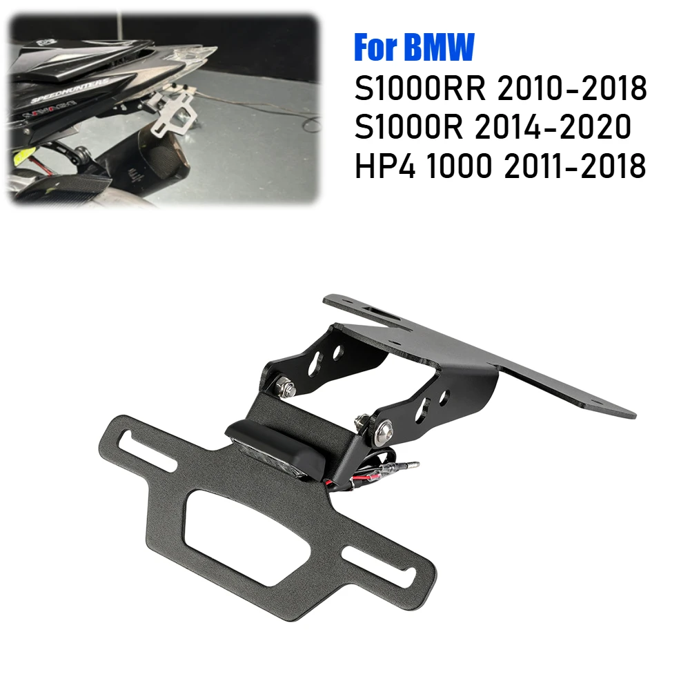Image of Für BMW S1000RR HP4 S1000R S 1000 RR S1000 R Motorrad Heckabdeckung Halterung Hinterer Kotflügel-Eliminator Verstellbarer Kennzeichenhalter