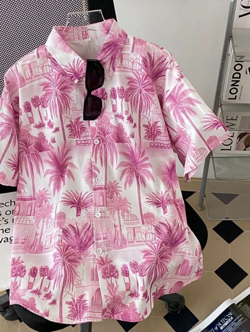 

Summer Fashion Men's 3D Hawaiian Shirts Oversized Beach Short Sleeve Coconut Tree 3D Printed Shirts Tees Tops Casual Men Clothes