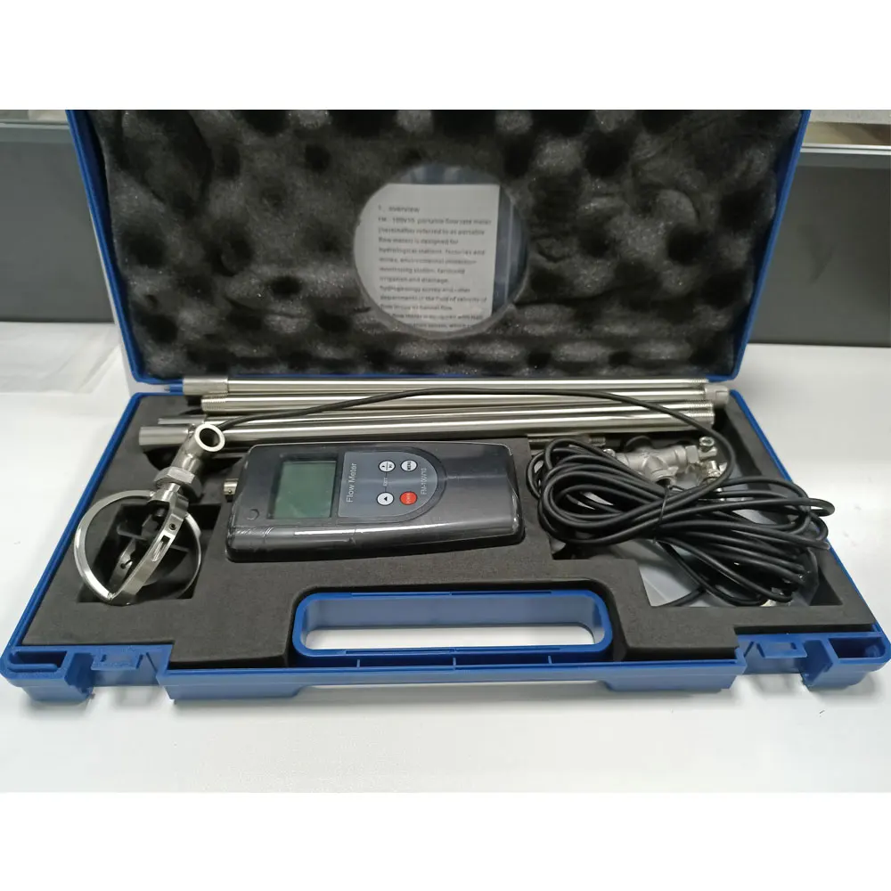 FM-100V10 Portable Digital Flow Meter Open Channel Flow Portable Velocity Measurement Instrument