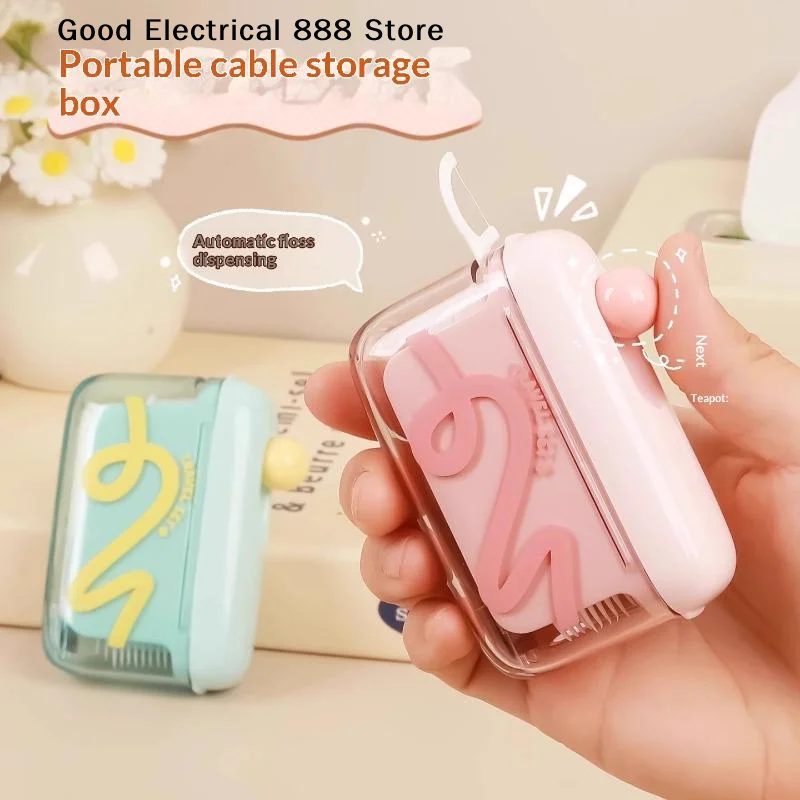 【G】Dental Type Floss Storage Box Bounce Out Design Dental Floss Dispenser Refillable Teeth Cleaning ToothPick With Teeth Sticks
