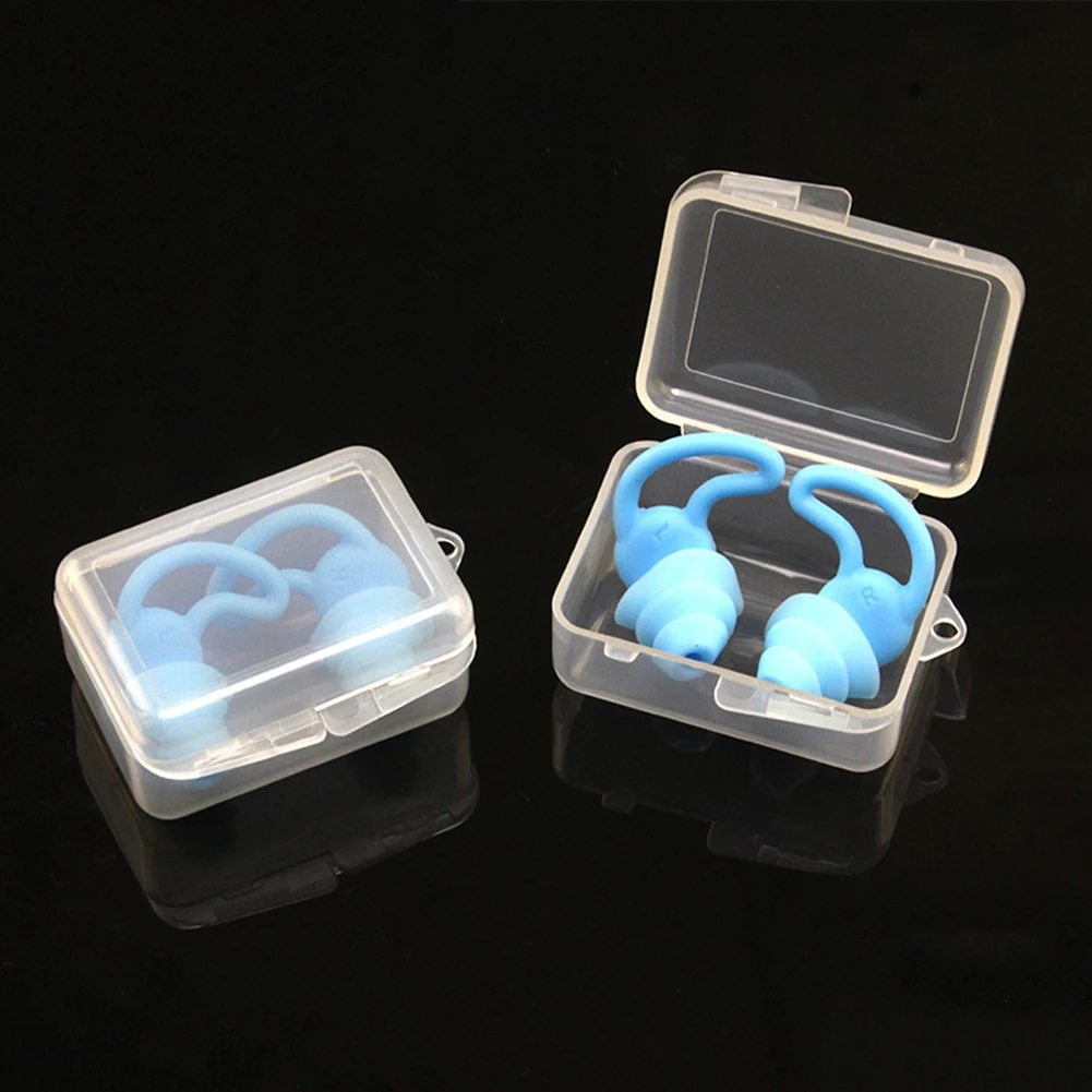 1 Pair Silicone Soundproof Ear Plugs Noise Insulation Soft Sleeping Earplugs