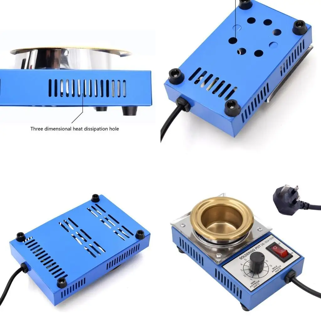 

652F Leadfree Tin Melting Stove Pots Tool Adjustable Temperature with Quick Heat Transfer for Wire Cable Applications