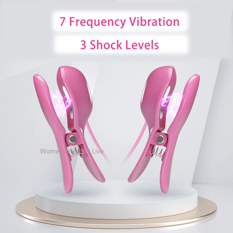 Vibrating Electric Shock Nipple Clamp Vibrator Adult Masturbator Sex Toys for Women/Men 18+ Breast Stimulator Accessories Clips