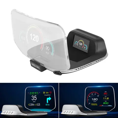 헤드업 디스플레이 자동 프로젝터 허드 C3 HUD 네비게이션 GPS obd2 속도계, 휴대용