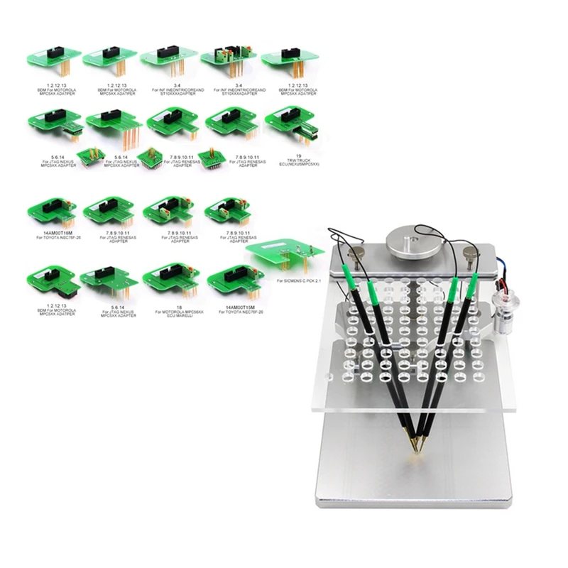 Metal LED BDM Frame With 4 Probe Pens Full Set 22pcs BDM Probes Work For KESS/KTAG LED BDM Frame LED ECU Programmer